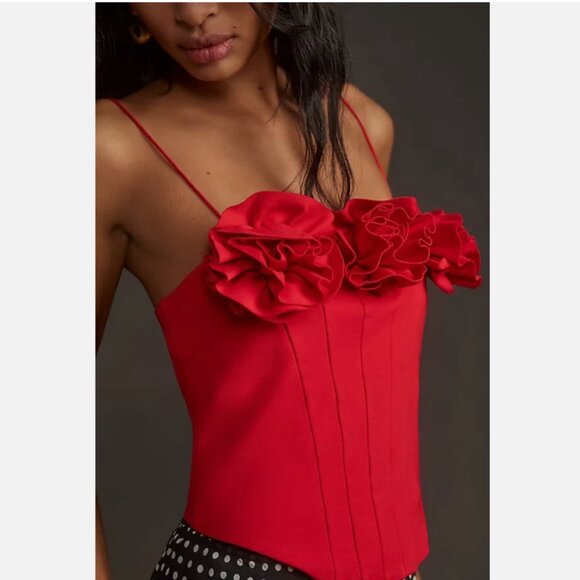 Brand New Sunday in Brooklyn White Floral Corset Top - Picture 2 of 4